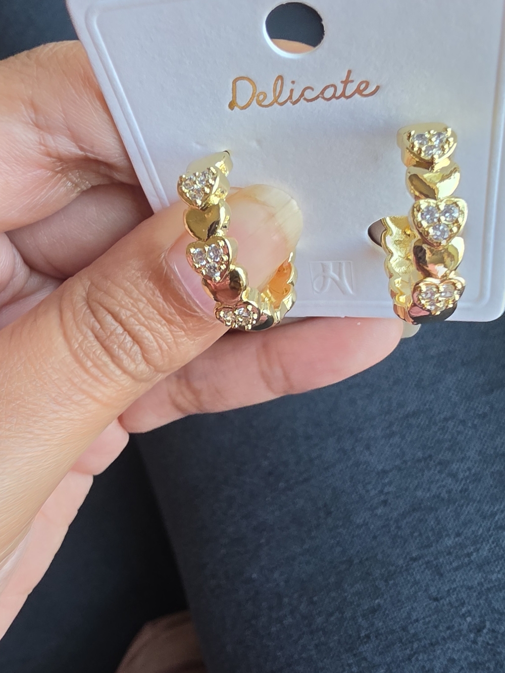 Arracadas De Corazon Oro Laminado 14k